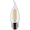 6Pk - Satco 4w CA10 LED 2700K Medium Base Dimmable - 40w equiv